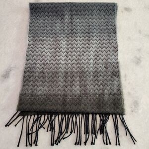 D&Y Softer Than Cashmere Black & Gray Ombre Scarf
